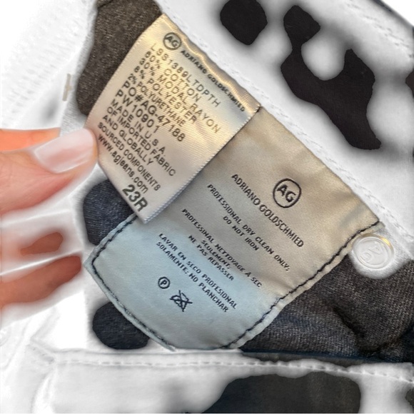 ❤️AG (Adriano Goldschmied )jeans Faux Leather Ankle-Length Skinny Pants Bl… - Picture 5 of 8